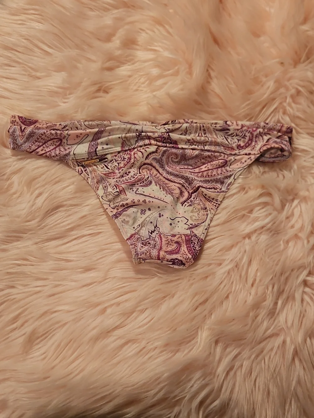 VS VINTAGE 2012 The Tease Halter Pink Paisley Push-Up, The Hottie Cheeky Bikini